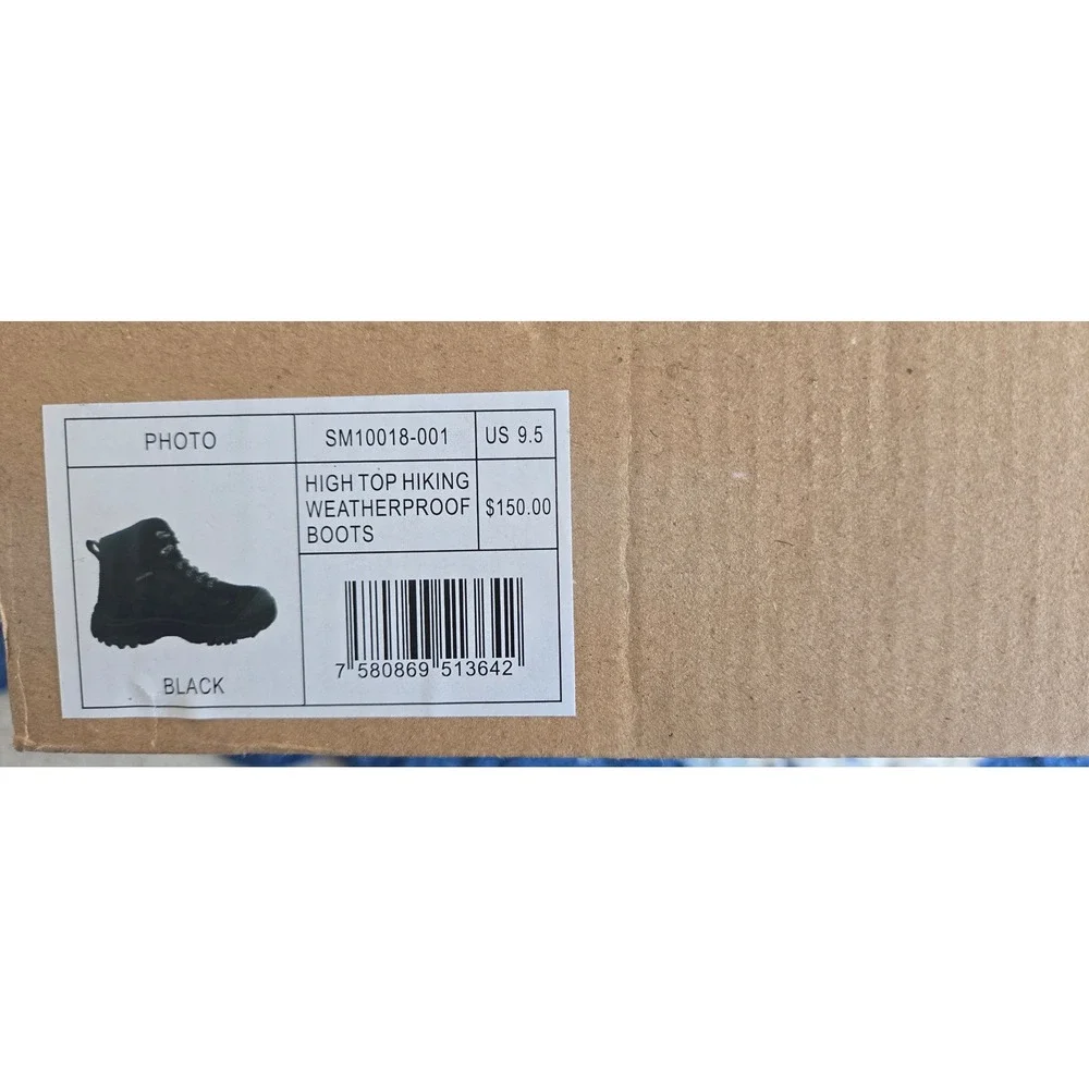 Smiths Workwear Mens Black High Top Hiking Waterproof Boots‎ Size 9.5